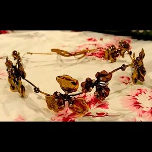 Twigs & Honey Headband Boho Cottage Bronze Metal Halo Wedding Prarie Prom Beachy